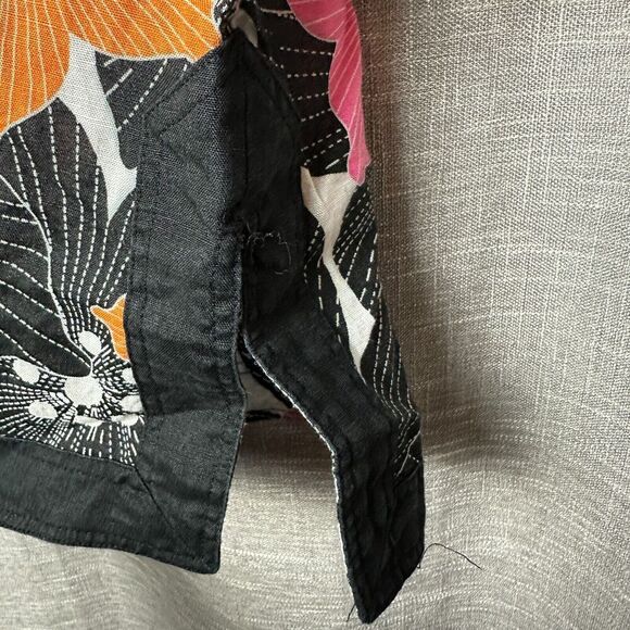 2/$30 Saint Tropez West 100% Linen Tunic Top Size 1X Hawaiian Resortwear Beach - Picture 5 of 11